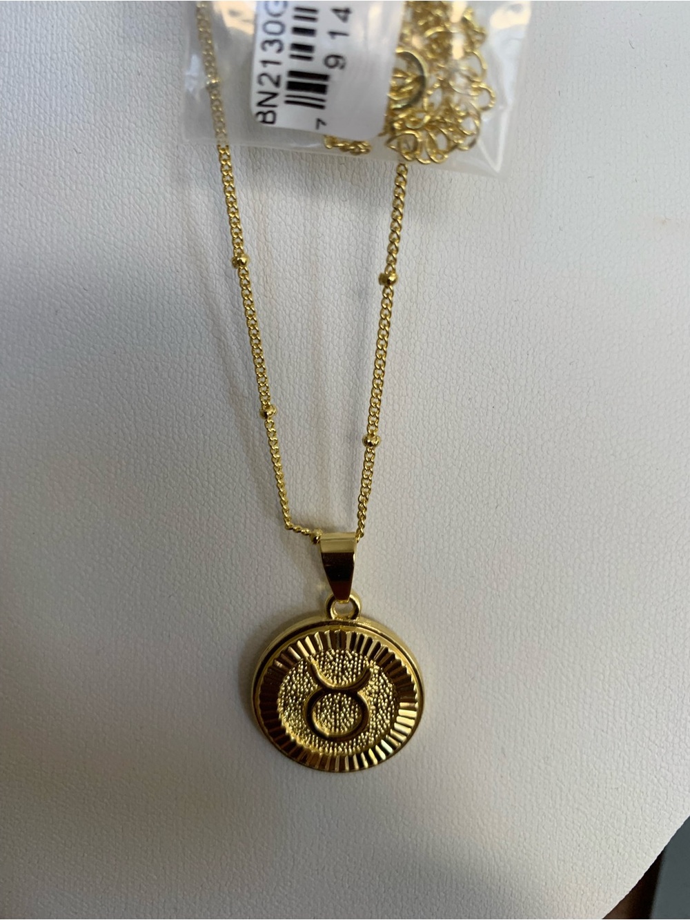 Gold Taurus Zodiac Pendant Necklace - Elegant Women’s Jewelry